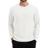 image:imageMAGCOMSEN Mens Thermal Shirts Long Sleeve Waffle Underwear Top Cold Weather Base Layer Winter Warm UndershirtsWhite