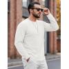 image:imageMAGCOMSEN Mens Thermal Shirts Long Sleeve Waffle Underwear Top Cold Weather Base Layer Winter Warm UndershirtsWhite