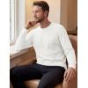 image:imageMAGCOMSEN Mens Thermal Shirts Long Sleeve Waffle Underwear Top Cold Weather Base Layer Winter Warm UndershirtsWhite
