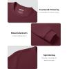 image:imageMAGCOMSEN Mens Thermal Shirts Long Sleeve Waffle Underwear Top Cold Weather Base Layer Winter Warm UndershirtsWine Red