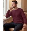 image:imageMAGCOMSEN Mens Thermal Shirts Long Sleeve Waffle Underwear Top Cold Weather Base Layer Winter Warm UndershirtsWine Red
