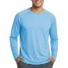 image:imageMAGCOMSEN Mens Sun Protection Shirts UPF 50 UV SPF Long Sleeve Dry Fit Shirt Workout Athletic Fishing Running Rash GuardBlue