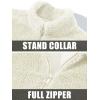 image:imageMAGCOMSEN Mens Fluffy Fuzzy Sherpa Fleece Jacket Full Zip Stand Collar 4 Pockets Casual Warm Fall Winter Coats Outwear