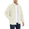 image:imageMAGCOMSEN Mens Fluffy Fuzzy Sherpa Fleece Jacket Full Zip Stand Collar 4 Pockets Casual Warm Fall Winter Coats Outwear