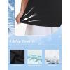 image:imageMAGCOMSEN Womens Golf Shirts Short Sleeve Polo Collared Shirt V Neck Quick Dry Sun Protection UPF 50 Tennis Top01black