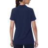 image:imageMAGCOMSEN Womens Golf Shirts Short Sleeve Polo Collared Shirt V Neck Quick Dry Sun Protection UPF 50 Tennis Top02navy