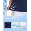 image:imageMAGCOMSEN Womens Golf Shirts Short Sleeve Polo Collared Shirt V Neck Quick Dry Sun Protection UPF 50 Tennis Top02navy