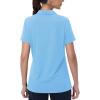 image:imageMAGCOMSEN Womens Golf Shirts Short Sleeve Polo Collared Shirt V Neck Quick Dry Sun Protection UPF 50 Tennis Top05waterfall Blue