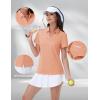 image:imageMAGCOMSEN Womens Golf Shirts Short Sleeve Polo Collared Shirt V Neck Quick Dry Sun Protection UPF 50 Tennis TopApricot