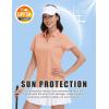 image:imageMAGCOMSEN Womens Golf Shirts Short Sleeve Polo Collared Shirt V Neck Quick Dry Sun Protection UPF 50 Tennis TopApricot