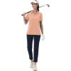 image:imageMAGCOMSEN Womens Golf Shirts Short Sleeve Polo Collared Shirt V Neck Quick Dry Sun Protection UPF 50 Tennis TopApricot