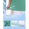 image:imageMAGCOMSEN Womens Golf Shirts Short Sleeve Polo Collared Shirt V Neck Quick Dry Sun Protection UPF 50 Tennis TopGrey Green