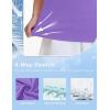 image:imageMAGCOMSEN Womens Golf Shirts Short Sleeve Polo Collared Shirt V Neck Quick Dry Sun Protection UPF 50 Tennis TopLight Purple