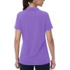 image:imageMAGCOMSEN Womens Golf Shirts Short Sleeve Polo Collared Shirt V Neck Quick Dry Sun Protection UPF 50 Tennis TopLight Purple