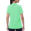 image:imageMAGCOMSEN Womens Golf Shirts Short Sleeve Polo Collared Shirt V Neck Quick Dry Sun Protection UPF 50 Tennis TopMint Green