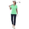 image:imageMAGCOMSEN Womens Golf Shirts Short Sleeve Polo Collared Shirt V Neck Quick Dry Sun Protection UPF 50 Tennis TopMint Green