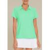 image:imageMAGCOMSEN Womens Golf Shirts Short Sleeve Polo Collared Shirt V Neck Quick Dry Sun Protection UPF 50 Tennis TopMint Green