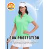 image:imageMAGCOMSEN Womens Golf Shirts Short Sleeve Polo Collared Shirt V Neck Quick Dry Sun Protection UPF 50 Tennis TopMint Green