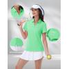 image:imageMAGCOMSEN Womens Golf Shirts Short Sleeve Polo Collared Shirt V Neck Quick Dry Sun Protection UPF 50 Tennis TopMint Green