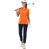 image:imageMAGCOMSEN Womens Golf Shirts Short Sleeve Polo Collared Shirt V Neck Quick Dry Sun Protection UPF 50 Tennis TopOrange