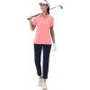 image:imageMAGCOMSEN Womens Golf Shirts Short Sleeve Polo Collared Shirt V Neck Quick Dry Sun Protection UPF 50 Tennis TopPink