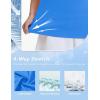 image:imageMAGCOMSEN Womens Golf Shirts Short Sleeve Polo Collared Shirt V Neck Quick Dry Sun Protection UPF 50 Tennis TopSky Blue