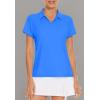 image:imageMAGCOMSEN Womens Golf Shirts Short Sleeve Polo Collared Shirt V Neck Quick Dry Sun Protection UPF 50 Tennis TopSky Blue