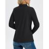image:imageMAGCOMSEN Womens Long Sleeve Polo Shirts UPF 50 Golf Tops Moisture Wicking Collared Shirt Tennis 3ButtonBlack