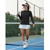 image:imageMAGCOMSEN Womens Long Sleeve Polo Shirts UPF 50 Golf Tops Moisture Wicking Collared Shirt Tennis 3ButtonBlack