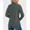 image:imageMAGCOMSEN Womens Long Sleeve Polo Shirts UPF 50 Golf Tops Moisture Wicking Collared Shirt Tennis 3ButtonDark Grey