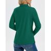 image:imageMAGCOMSEN Womens Long Sleeve Polo Shirts UPF 50 Golf Tops Moisture Wicking Collared Shirt Tennis 3ButtonEmerald Green
