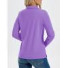 image:imageMAGCOMSEN Womens Long Sleeve Polo Shirts UPF 50 Golf Tops Moisture Wicking Collared Shirt Tennis 3ButtonLight Purple