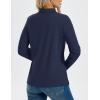 image:imageMAGCOMSEN Womens Long Sleeve Polo Shirts UPF 50 Golf Tops Moisture Wicking Collared Shirt Tennis 3ButtonNavy
