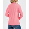image:imageMAGCOMSEN Womens Long Sleeve Polo Shirts UPF 50 Golf Tops Moisture Wicking Collared Shirt Tennis 3ButtonPink