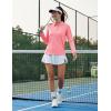 image:imageMAGCOMSEN Womens Long Sleeve Polo Shirts UPF 50 Golf Tops Moisture Wicking Collared Shirt Tennis 3ButtonPink