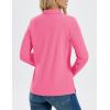 image:imageMAGCOMSEN Womens Long Sleeve Polo Shirts UPF 50 Golf Tops Moisture Wicking Collared Shirt Tennis 3ButtonRose