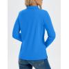 image:imageMAGCOMSEN Womens Long Sleeve Polo Shirts UPF 50 Golf Tops Moisture Wicking Collared Shirt Tennis 3ButtonSky Blue