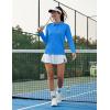 image:imageMAGCOMSEN Womens Long Sleeve Polo Shirts UPF 50 Golf Tops Moisture Wicking Collared Shirt Tennis 3ButtonSky Blue