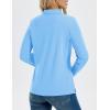 image:imageMAGCOMSEN Womens Long Sleeve Polo Shirts UPF 50 Golf Tops Moisture Wicking Collared Shirt Tennis 3ButtonWaterfall Blue