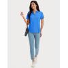 image:imageMAGCOMSEN Womens Polo Shirts Short Sleeve Golf Tops Quick Dry UPF 50 V Neck Collared Tennis Athletic T ShirtsAzure