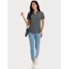 image:imageMAGCOMSEN Womens Polo Shirts Short Sleeve Golf Tops Quick Dry UPF 50 V Neck Collared Tennis Athletic T ShirtsDarkgrey