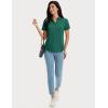 image:imageMAGCOMSEN Womens Polo Shirts Short Sleeve Golf Tops Quick Dry UPF 50 V Neck Collared Tennis Athletic T ShirtsEmerald Green