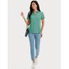 image:imageMAGCOMSEN Womens Polo Shirts Short Sleeve Golf Tops Quick Dry UPF 50 V Neck Collared Tennis Athletic T ShirtsGrey Green