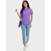image:imageMAGCOMSEN Womens Polo Shirts Short Sleeve Golf Tops Quick Dry UPF 50 V Neck Collared Tennis Athletic T ShirtsLight Purple