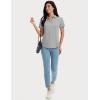 image:imageMAGCOMSEN Womens Polo Shirts Short Sleeve Golf Tops Quick Dry UPF 50 V Neck Collared Tennis Athletic T ShirtsLightgrey