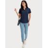 image:imageMAGCOMSEN Womens Polo Shirts Short Sleeve Golf Tops Quick Dry UPF 50 V Neck Collared Tennis Athletic T ShirtsNavy