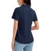 image:imageMAGCOMSEN Womens Polo Shirts Short Sleeve Golf Tops Quick Dry UPF 50 V Neck Collared Tennis Athletic T ShirtsNavy