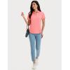 image:imageMAGCOMSEN Womens Polo Shirts Short Sleeve Golf Tops Quick Dry UPF 50 V Neck Collared Tennis Athletic T ShirtsPink