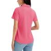 image:imageMAGCOMSEN Womens Polo Shirts Short Sleeve Golf Tops Quick Dry UPF 50 V Neck Collared Tennis Athletic T ShirtsRosered