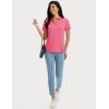 image:imageMAGCOMSEN Womens Polo Shirts Short Sleeve Golf Tops Quick Dry UPF 50 V Neck Collared Tennis Athletic T ShirtsRosered